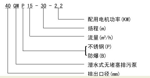 304不锈钢无堵塞潜水排污泵QW WQ,无堵塞潜水排污泵,不锈钢无堵塞潜水排污泵